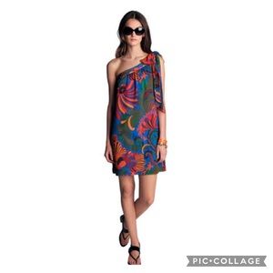 BANANA REPUBLIC Trina Turk Silk One ShoulderDress